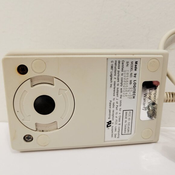 Vtg Logitech Mouse 2-Button Model MB-82-9F - Untested - Picture 3 of 4